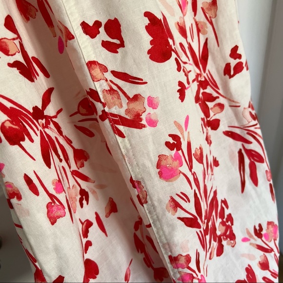 NWT Banana Republic puff sleeve white floral dress - Picture 11 of 14